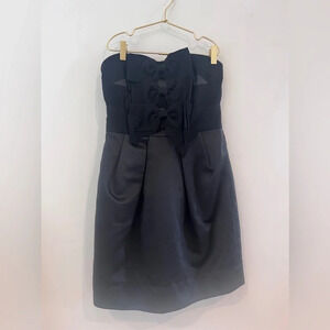 Phoebe Couture Black Strapless Party Dress